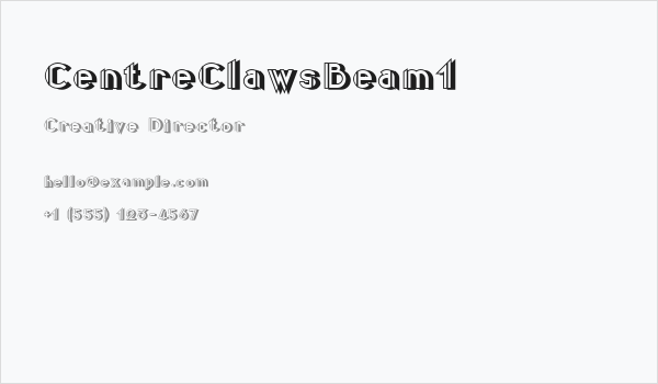 CentreClawsBeam1 Business Card