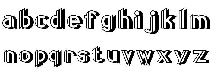 CentreClawsBeam1 Font LOWERCASE