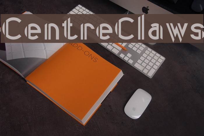 CentreClaws Font examples