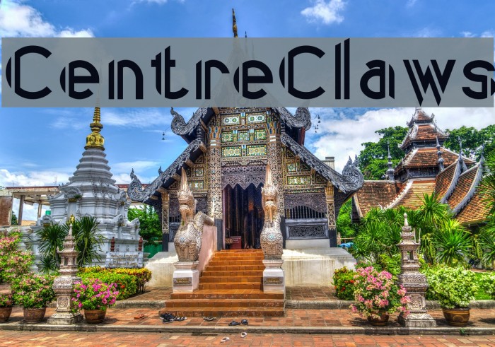CentreClaws Font examples