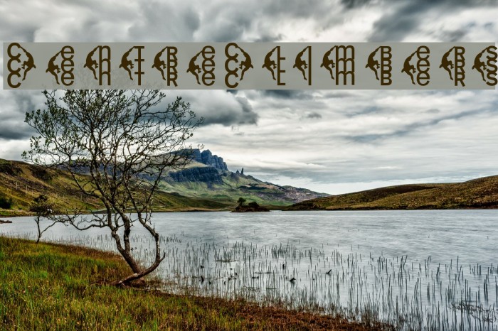 CentreClimbers Font examples