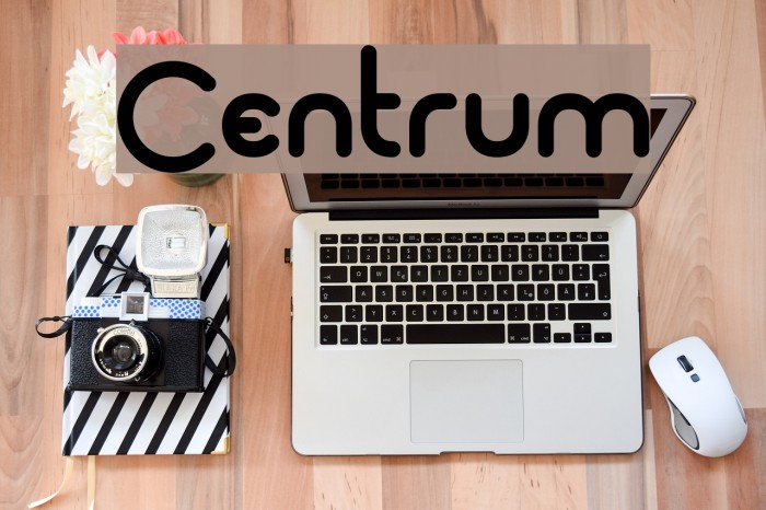 Centrum Font examples