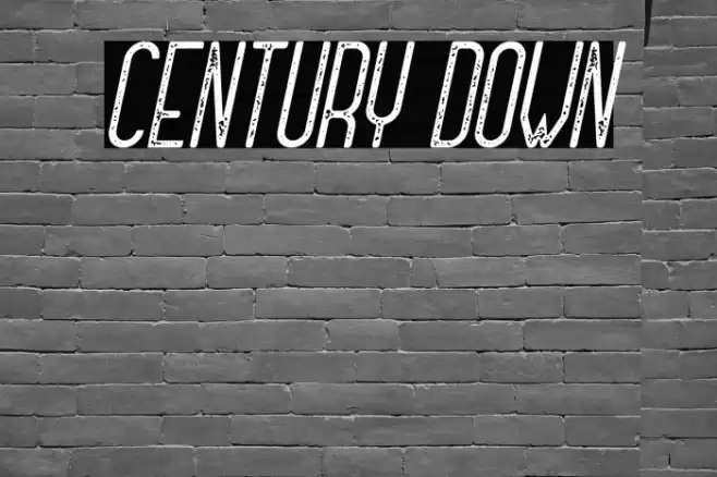 Century Down Font examples