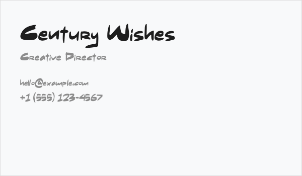 Century Wishes Business Card