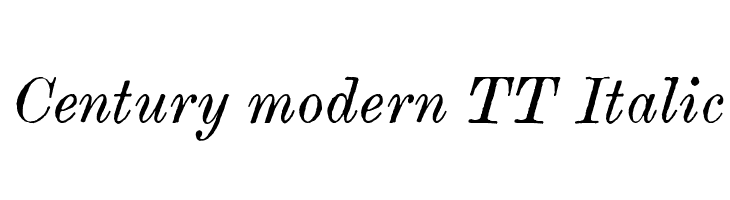 Century modern TT Italic  baixar fontes gratis