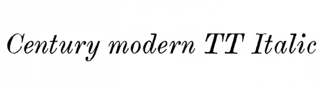 Century modern TT Italic  नि: शुल्क फ़ॉन्ट्स डाउनलोड