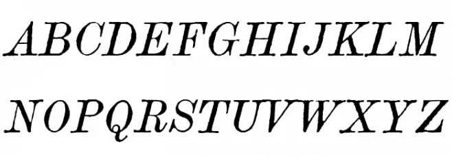 Century modern TT Italic 字体 大写