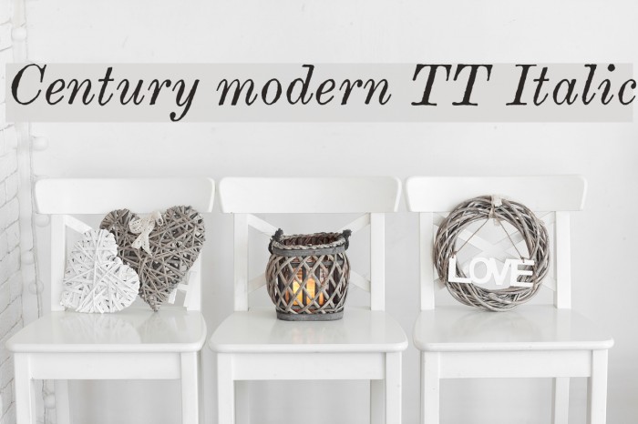 Century modern TT Italic Example 1