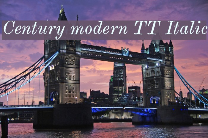 Century modern TT Italic Example 3