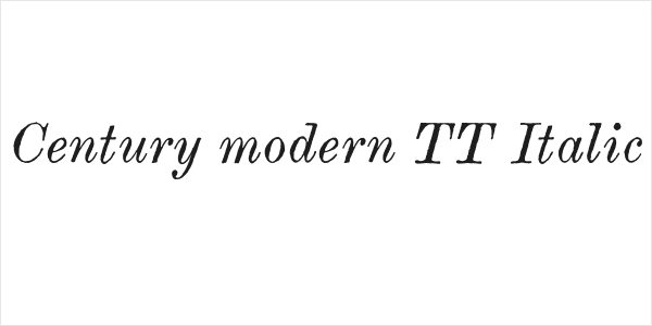 Century modern TT Italic Logo