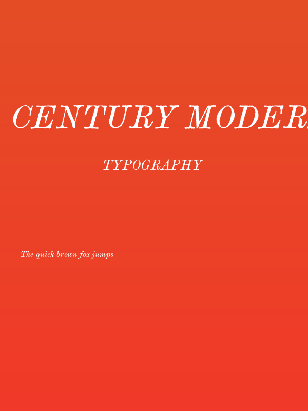Century modern TT Italic Poster