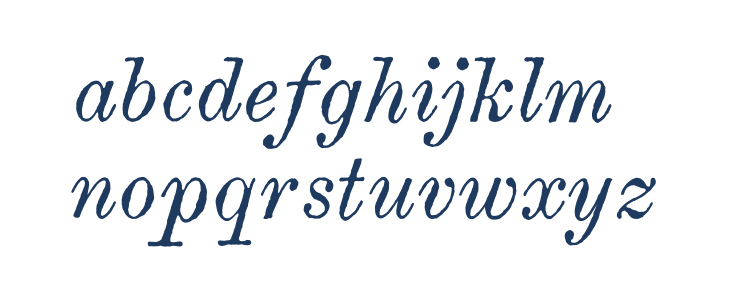 Century modern TT Italic Lowercase