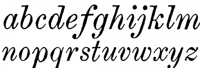 Century modern TT Italic Fuentes MINÚSCULAS