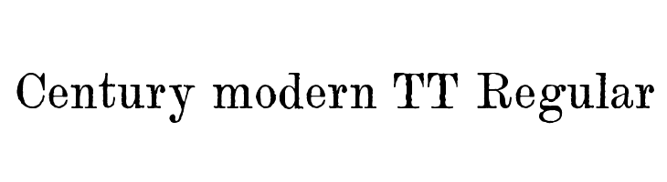 Century modern TT Regular  Frei Schriftart Herunterladen