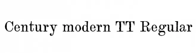 Century modern TT Regular  नि: शुल्क फ़ॉन्ट्स डाउनलोड
