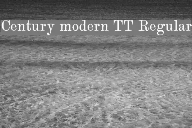 Century modern TT Regular Font examples