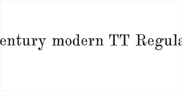 Century modern TT Regular Logo