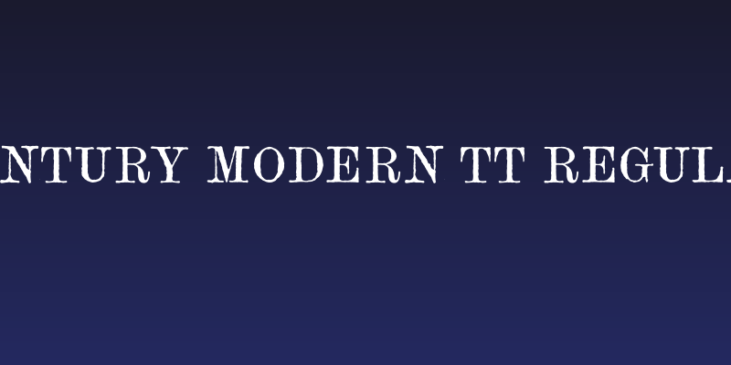 Century modern TT Regular Social Header