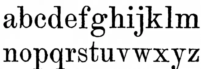 Century modern TT Regular Font LOWERCASE