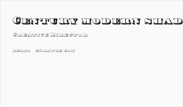 Century modern shadow Business Card