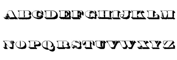 Century modern shadow Font LOWERCASE