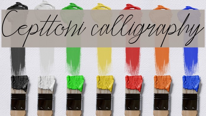 Cepttoni calligraphy Font examples