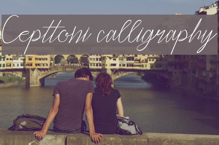 Cepttoni calligraphy Font examples