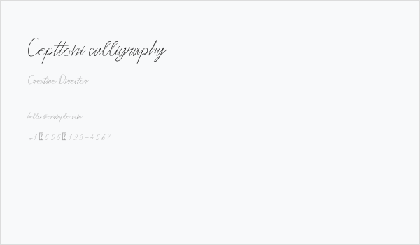 Cepttoni calligraphy Business Card