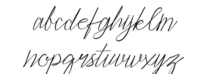 Cepttoni calligraphy Font LOWERCASE
