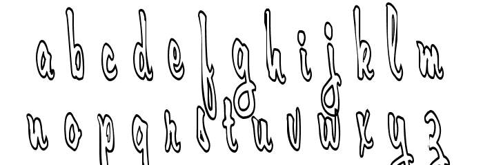 Cerbature Font LOWERCASE