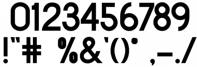 Cerbetica Bold Font OTHER CHARS