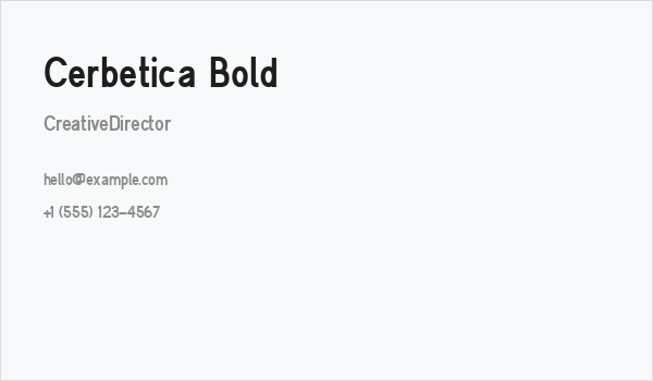 Cerbetica Bold Business Card