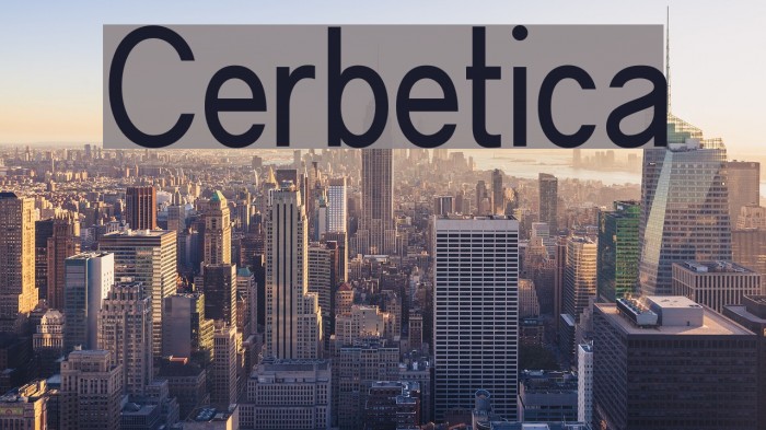 Cerbetica Font examples