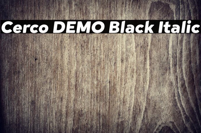 Cerco DEMO Black Italic Example 3