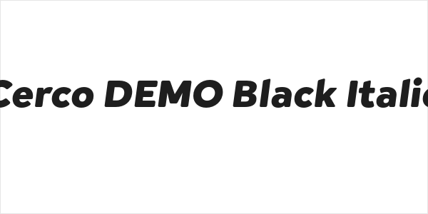 Cerco DEMO Black Italic Logo