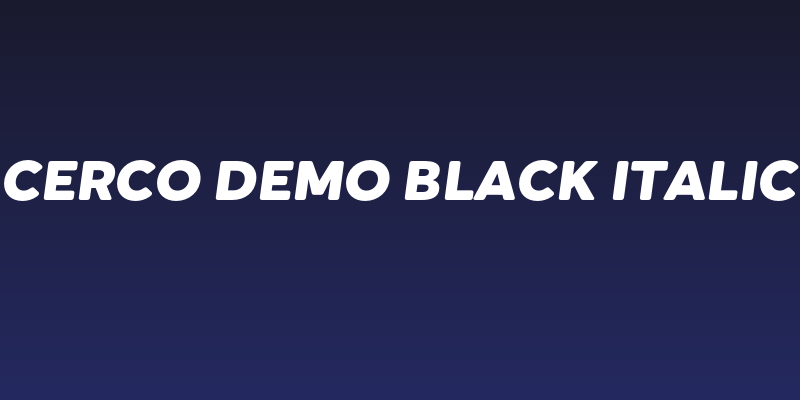 Cerco DEMO Black Italic Social Header