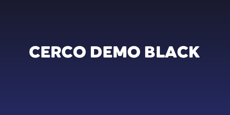 Cerco DEMO Black Social Header