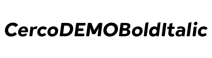 Cerco DEMO Bold Italic  baixar fontes gratis