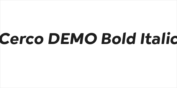 Cerco DEMO Bold Italic Logo