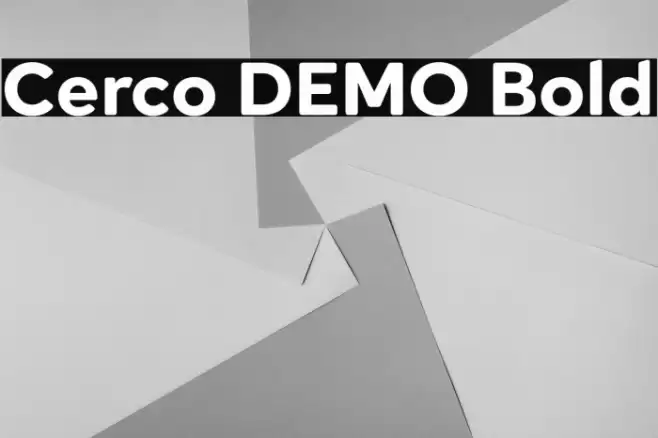 Cerco DEMO Bold Font examples