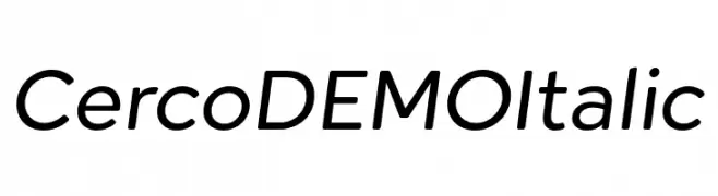 Cerco DEMO Italic  Frei Schriftart Herunterladen