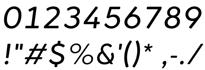 Cerco DEMO Italic Font OTHER CHARS