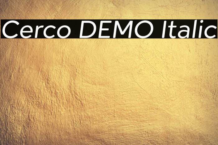 Cerco DEMO Italic Example 3