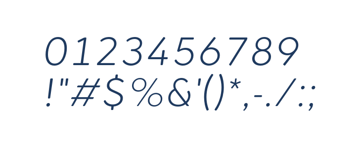 Cerco DEMO Light Italic Other Characters