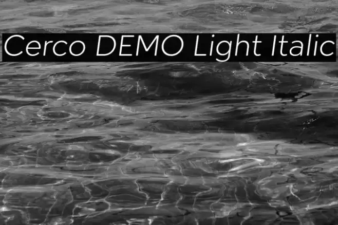 Cerco DEMO Light Italic Font examples