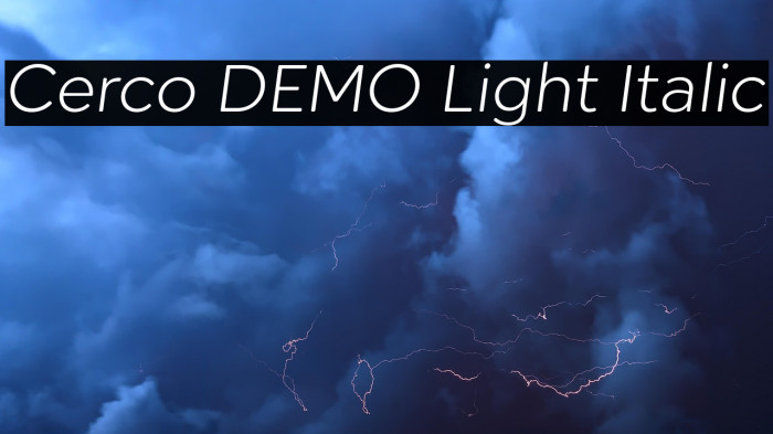 Cerco DEMO Light Italic Example 3