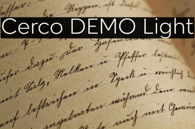Cerco DEMO Light Example 1