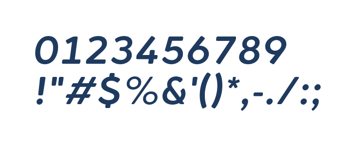 Cerco DEMO Medium Italic Other Characters