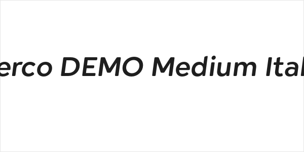 Cerco DEMO Medium Italic Logo