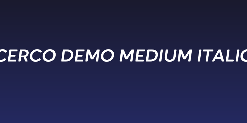 Cerco DEMO Medium Italic Social Header